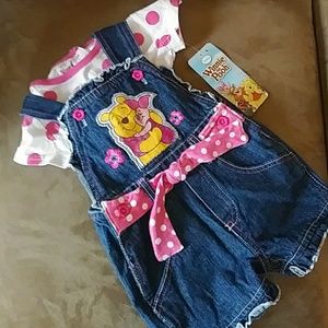 NWT Disney Pooh & Tigger Overall Set 12 Months